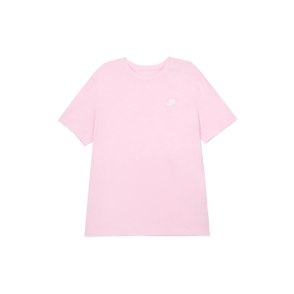 Nike Embroidered Logo Knit Crew Neck T-Shirt Men Tops Pink AR4999-665