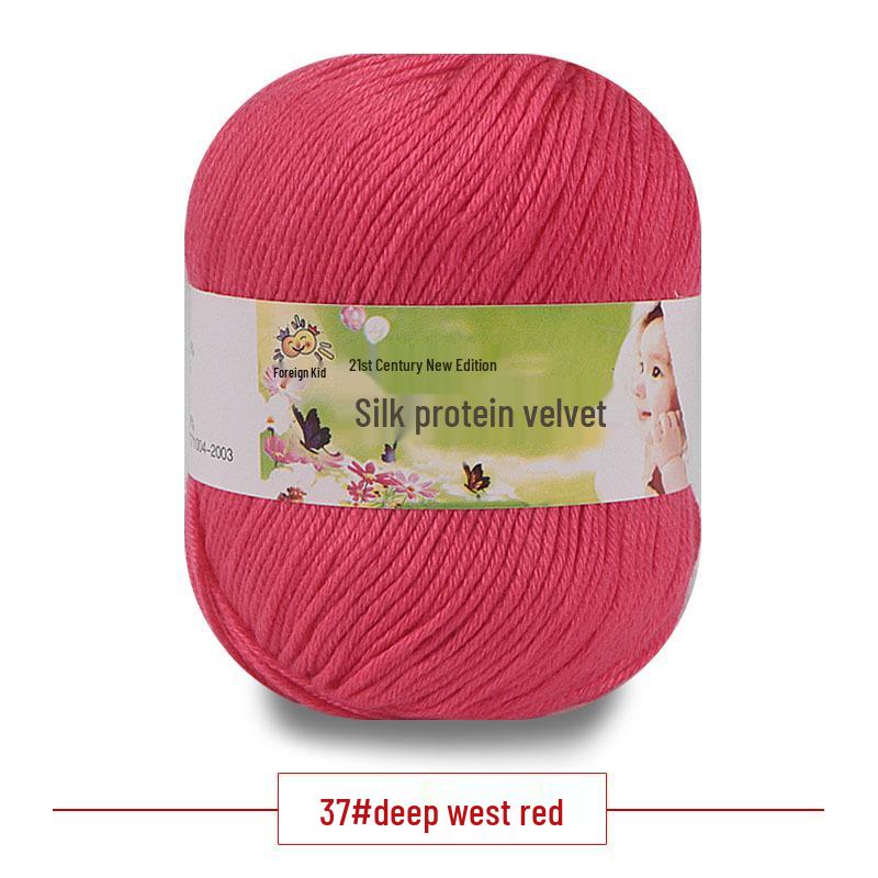 Silk Protein Baby Milk Cotton Yarn for Infant Sweaters, Hats, Shoes, Doll Crochet, and DIY Knitting Projects