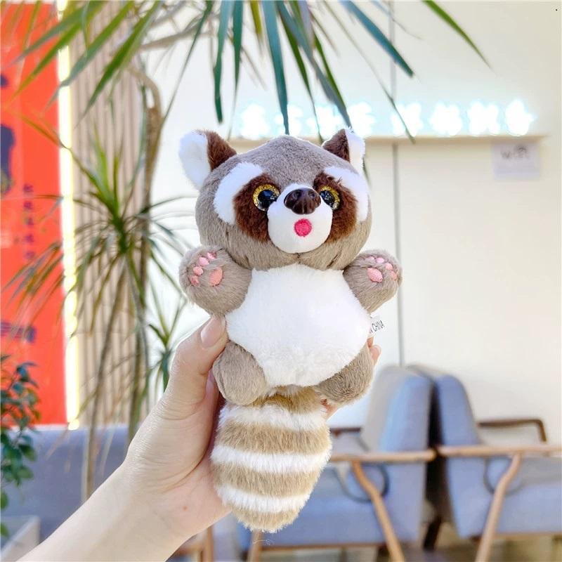 Schattige Cartoon Rode Panda Pluche Speelgoed Hanger Kleine Wasbeer Pop Sleutelhanger Pop Speeltuin Wasbeer Knuffel Rugzak Decoratie Cadeaus Kinderen