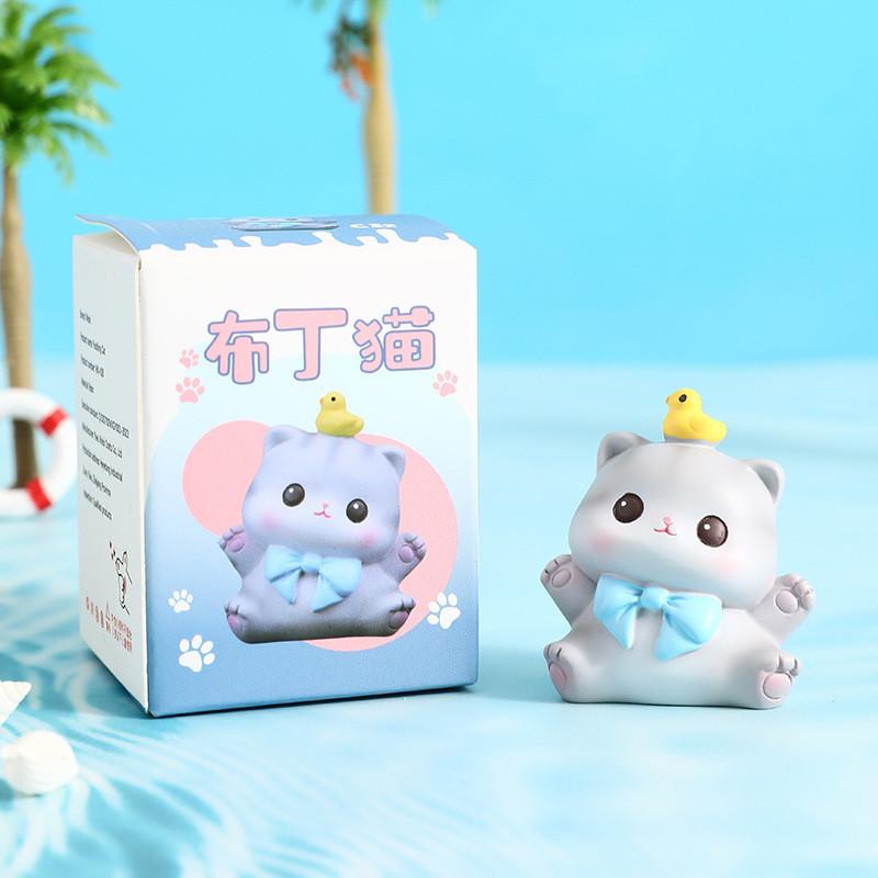 

Чудова мініатюрна скульптура кота-пудинга для офісного столу, дому та Funny