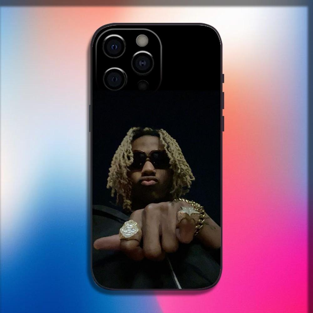 Rapper R-Rich Amiri Phone Case For iPhone 16,15,14,13,12,11,Pro,X,XS,Max,XR,Plus,Mini Soft Black Cover