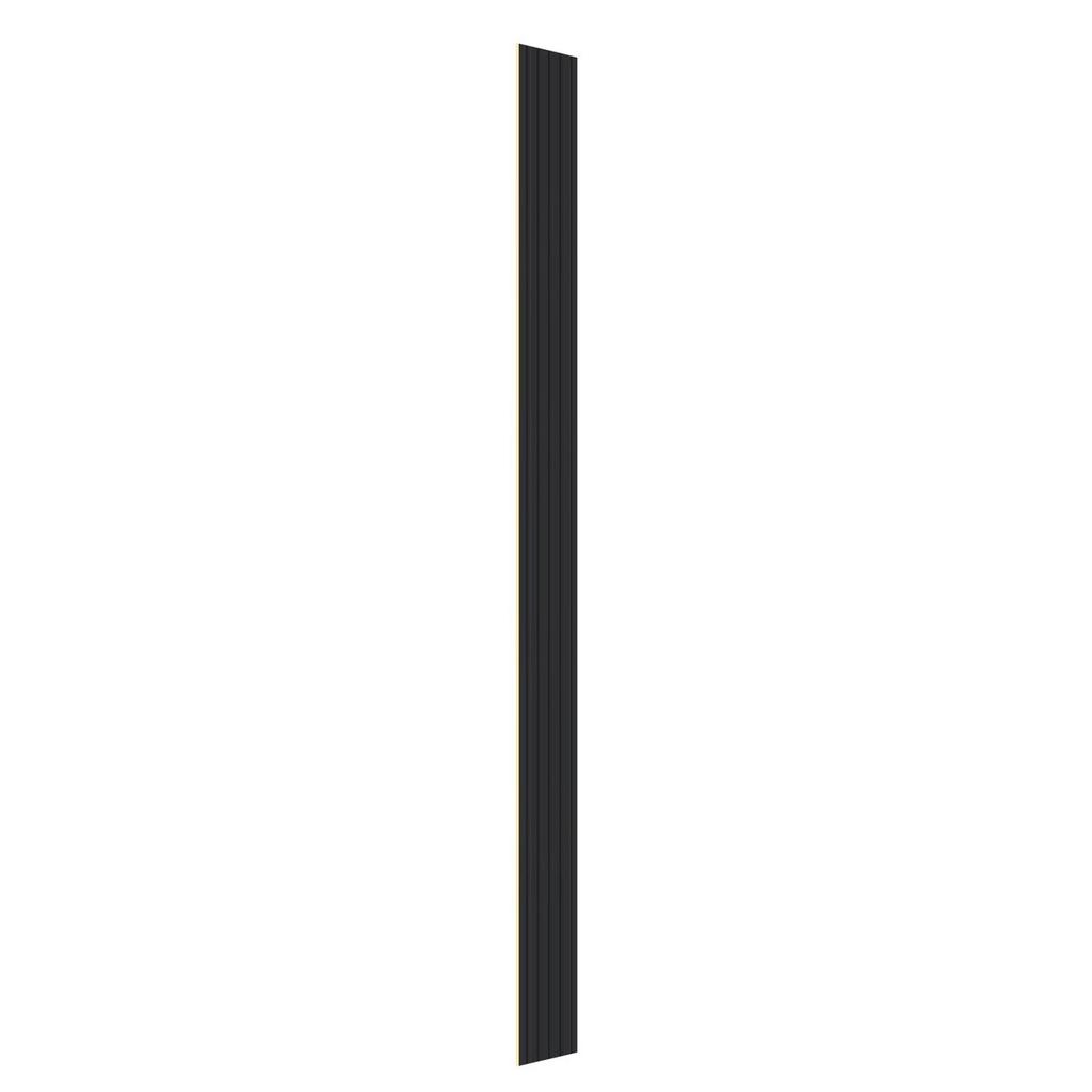 Wood Slat Acoustic Panels 8 PCS 96 X 6 Inch for Modern Wall Matte Black