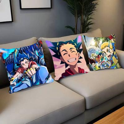 Anime B-Beyblade Cartoon Kissenbezug Heimdeko Überwurf für Sofa Bett Auto Zimmerdeko Geschenkidee