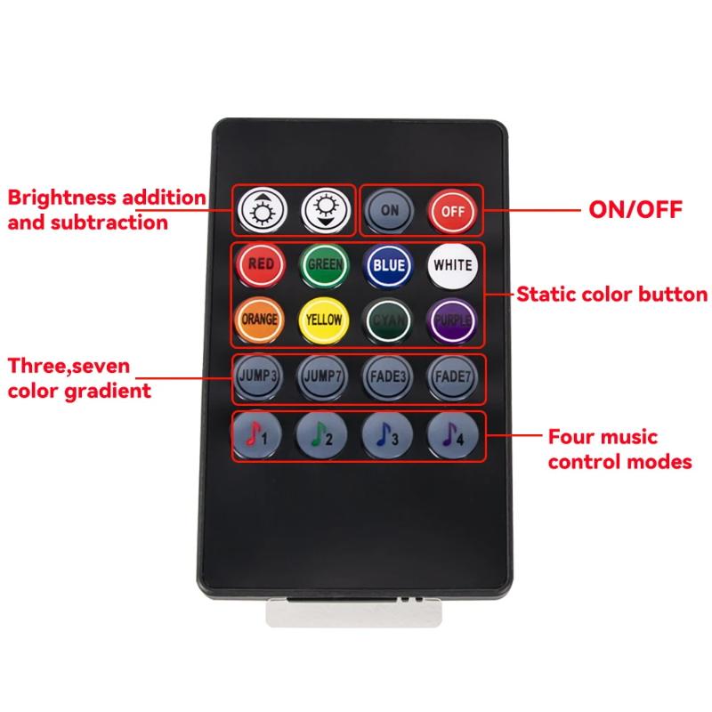 Neon 48 72 Led Car Interior Ambient Foot Light With Usb Wireless Remote Music App Control Auto Rgb Atmosphere Decorative Lamps
