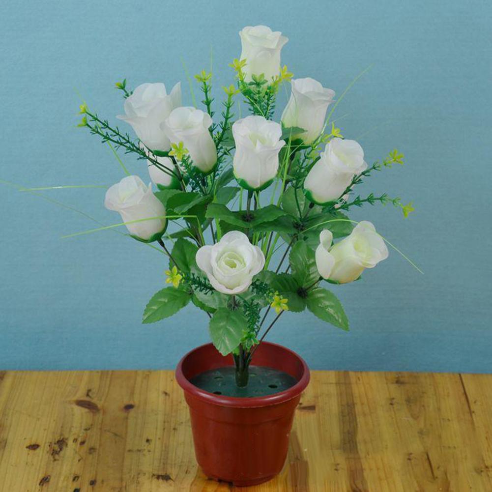 12 główek wspaniałych sztucznych pąków róż do dekoracji wnętrz i wesel