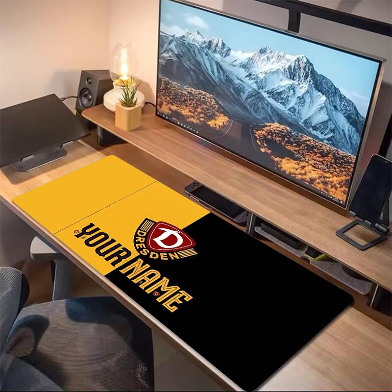 Dynamo Dresden Custom Name Large Size Mouse Pad Large Gaming Table Cushion Non-slip Laptop Tablet Big Mousepad XXL Mat Mini PC Playmat With Lock Edge