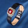 Jewelry Copper Bottom Gold-Plated Simulation Red Corundum Square Wrist Women'S Set 12 * 16-12 * 14
