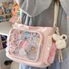 Nylon Aesthetic Transparent Display DIY Basges Students Subculture JK Crossbody Shoulder Bags Casual Sweet Girls Ulzzang Ita Bag