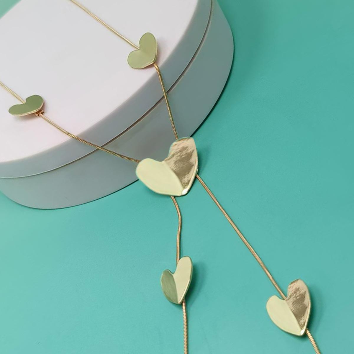 Женское длинное ожерелье, модное темпераментное украшение, дисковое полое геометрическое цепочное ожерелье