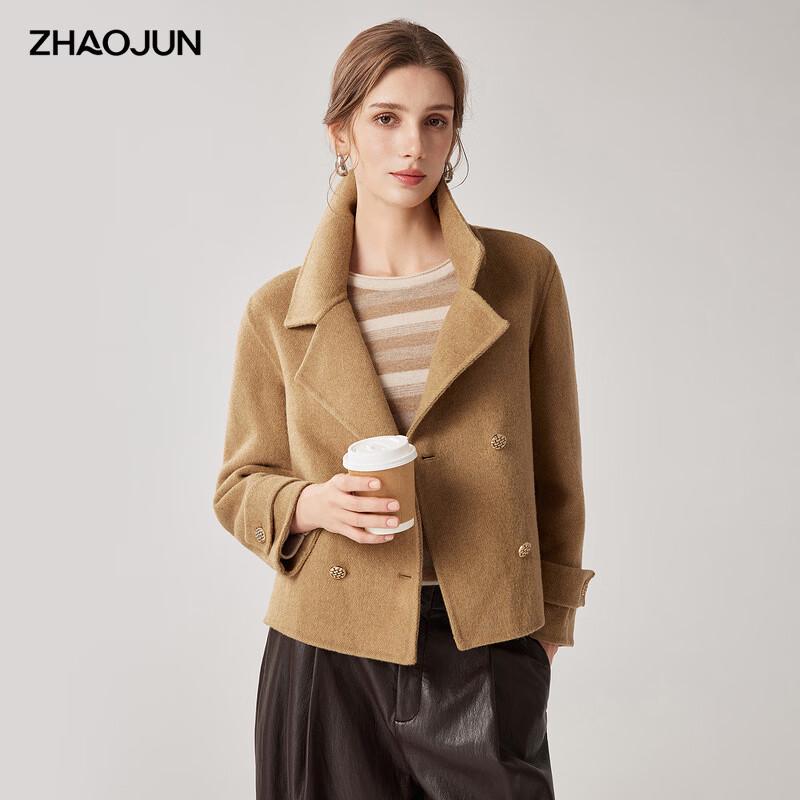 Zhaojun Women's Winter Retro Wool Blend Short Coat