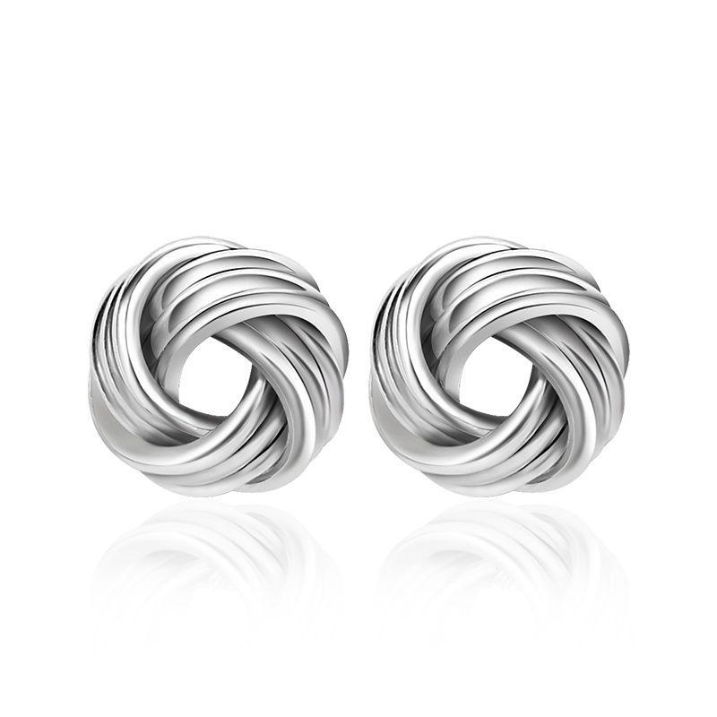 2025 Elegant Classic Twisted Stud Earrings for Students