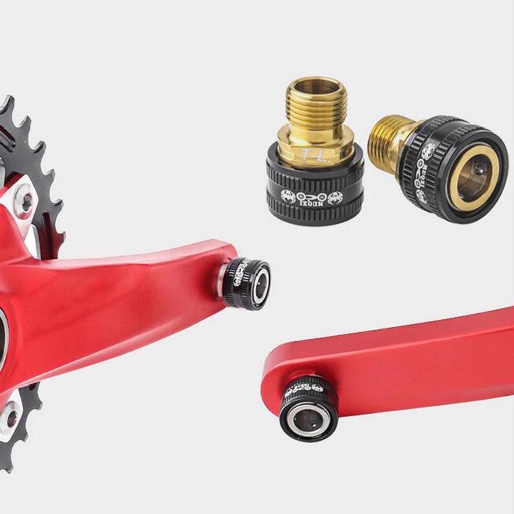 2 pcs Bike Pedal Extenders Aluminum Alloy, Road Extender, Extended Pedal Spacer 9/16 in Parts, Equipment