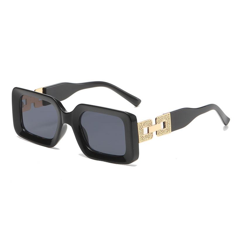 Fashion Square Frame Sunglasses With Uv400 Protection For Outdoor Sports And Travel