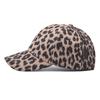 Cotton Pattern Leopard Baseball Cap Unisex Curved Brim Sun Hat For Casual Wear