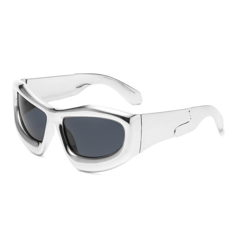 

Ultra-large-sized Sports Sunglasses With A Futuristic Style, Suitable For Cycling And Providing Uv Protection. 2328