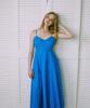Green Butter Silky Cotton Sleeveless Dress (Sorbet Blue)