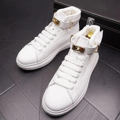 FashionMen Genuine Leather Shoes Sneakers Mens Boots Fashion Casual Ankle Boots Man Male Platform Shoes for Men Designer Luxury Shoes