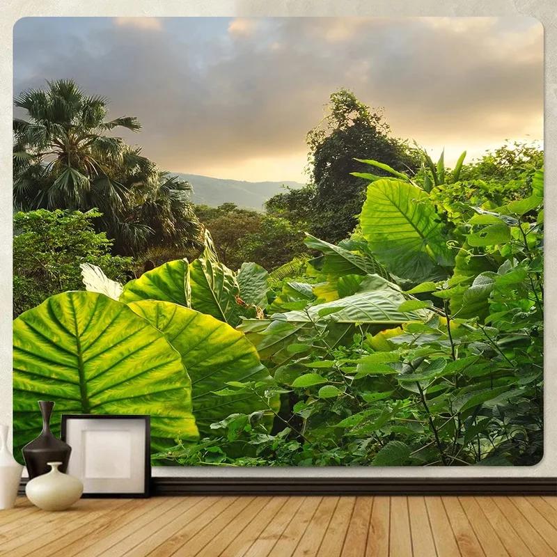 

Модный домашний гобелен для украшения гостиной, спальни, гобелен, примитивный лесной речной узор 100x75cm