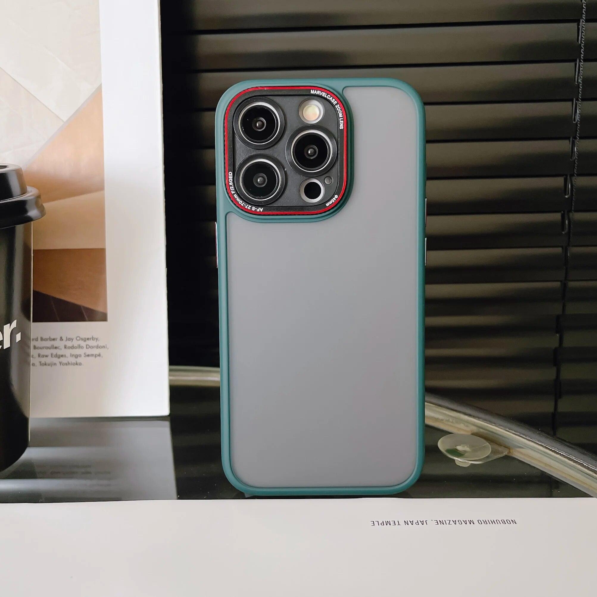 

Матовый защитный чехол для телефона с сенсорным объективом, подходит для iPhone 15 14 13 12 Pro Max Plus For iPhone 13