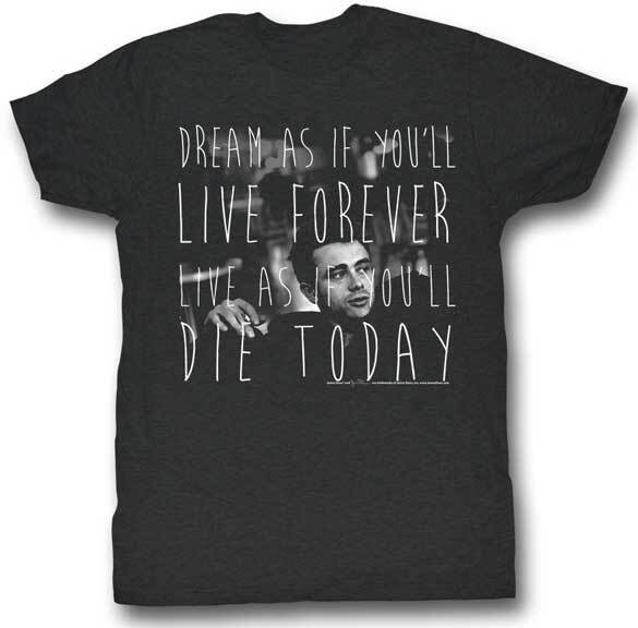 James Dean 1950 Icon Legend Dream As If You ll Live Forever Men T Shirt XL