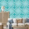 Hippie Wallpaper Turquoise Background, Turquoise Background for Living Room and Bedroom 50x1000