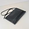 Niche minimalist mail carrier bag, simple envelope bag, sheepskin shoulder bag, all-steel hardware buckle, flip seam, armpit bag.
