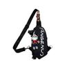 BALANG Nylon Fabric Outing Bag, Sling Bag Regular Men's Black/White BALANG-BLA-031