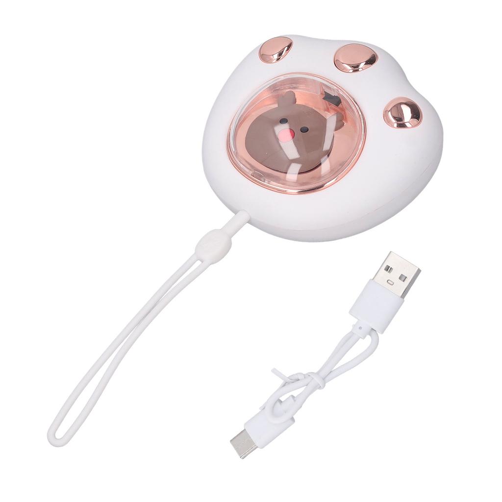 Electric Hand Warmer Rechargeable Cat Paw Hand Warmer with Colorful Light 1.5‑6 Hours Heating Built In Battery