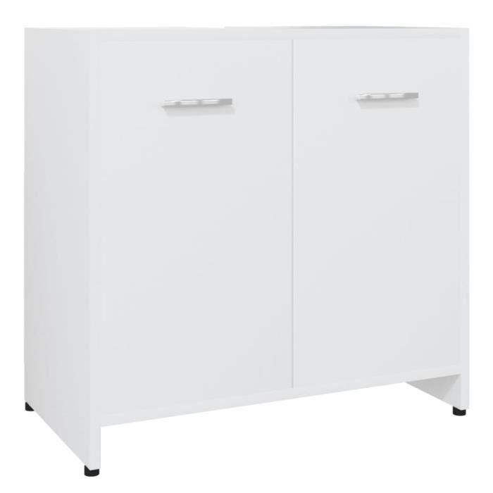 VidaXL Bathroom Cabinet White 60x33x61 Cm Chipboard