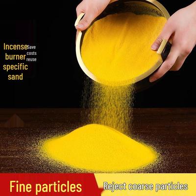Bruciatore di incenso Sabbia Dorata Cenere e Supporto - Carborundum e Giada Sabbia Luminosa in Polvere per Bastoncini d'Incenso.