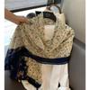 Vintage Floral Long Scarf For Women Beach Shawl Lightweight