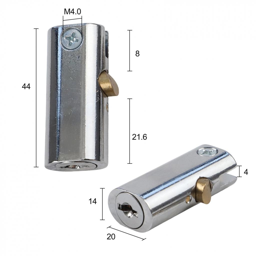 Jewelry Display Lock Sliding Lock Cylinder Zinc Alloy Cabinet Lock