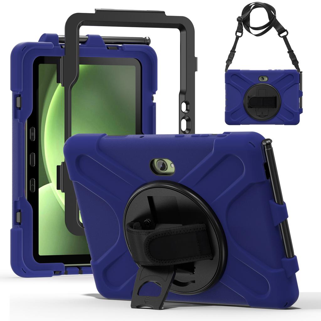 For Samsung Galaxy Tab Active5 Pro X350/X356B/Active Pro T540/T545/T547/Active4 Pro T630/T636 Kickstand Case Cover with Shoulder Strap