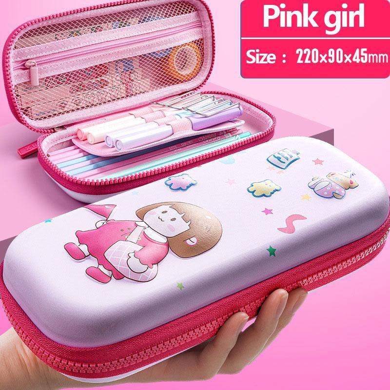 3D Pencil Case Kawaii Cartoon Large Capacity Soft Waterproof Cover  Creative Multi-functional School Supplies Stationery Box