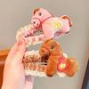 Grid Horse Hairpins Large Plush Edge Clip Creative Cartoon Hair Clip  Gifts