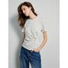 Chuyu Women's Twist Knot Irregular Round Neck Short Sleeve T-Shirt