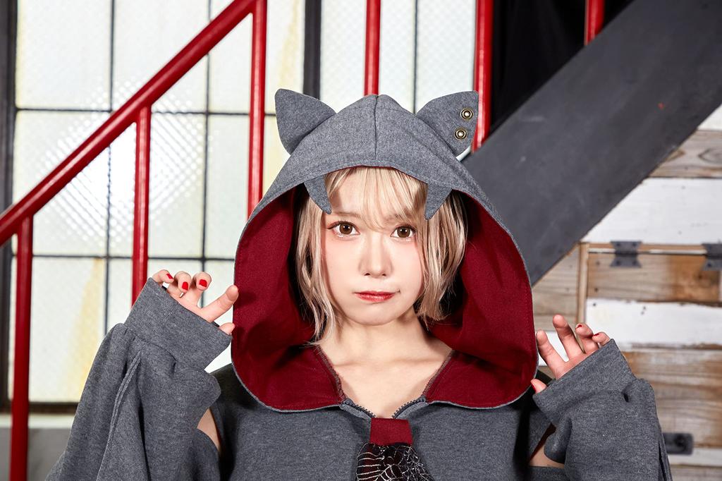 Clearstone Fangle Cosplay Halloween Bat Hoodie, Unisex, Gray