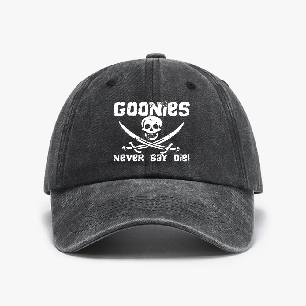 Copy of The Goonies Never Say Die Baseball Cap Fashion Vintage Soft Top Denim Hat Women Visor Protection The Goonies Movie Caps