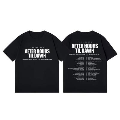 The Weeknd After Hours Til Dawn Tour 2026 Print T Shirt Fashion Hip Hop Short Sleeve Tshirt Unisex Women Casual Oversized Tshirts
