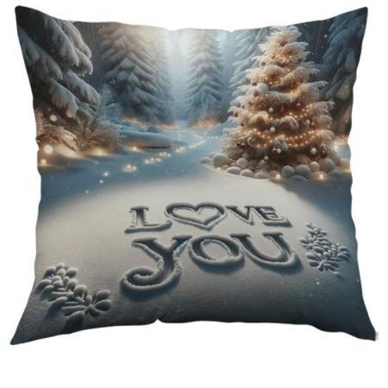 

Рождественская наволочка с принтом Новый дом Полиэстер Диван Декоративная подушка Подушка для спальни Наволочка 45*45cm