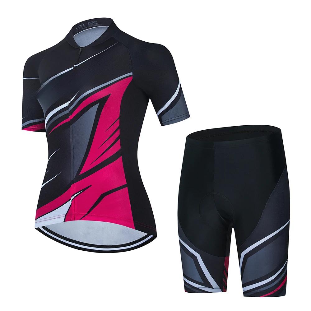 2026 Summer Breathable Cycling Suit Set Mountain Bike Female Women Sportwear Cheap Wholesale Women Clothes Woman Clothing Women's Cycling Shorts Sets