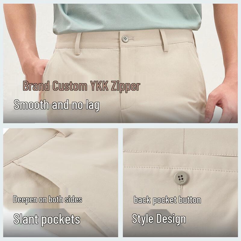 EMZ Men's Cotton Blend Straight-Leg Casual Pants