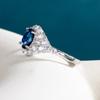 BELLA BOX Dark Blue Series Charms Female Finger Rings Luxury Engagement Party Rings For Bride Shiny Brillaint Zircon Jewelry