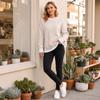 Women's Double Layer Collar Knit Pullover Sweater