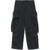 Li Ning CF Wu Xing Series Solid Color Multi Pocket Straight Leg Casual Pants Unisex Pants Black AKXR557-3