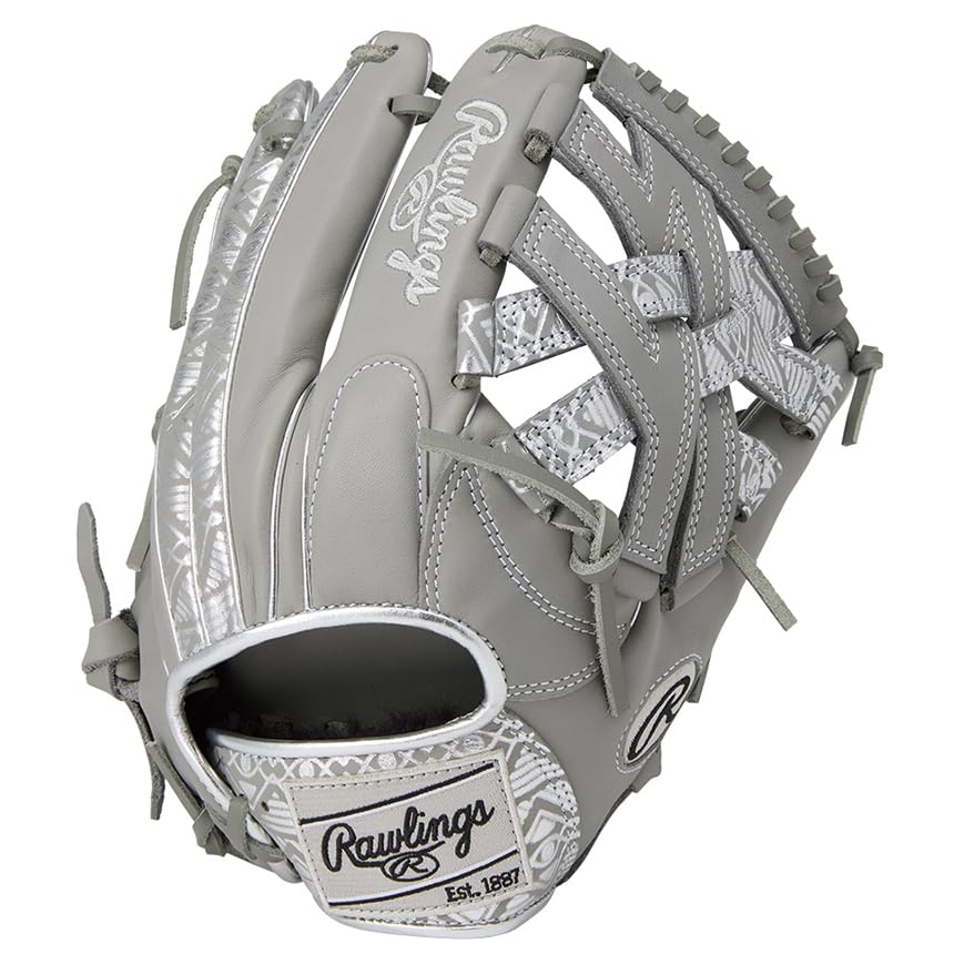 

Rawlings CLOUD METAL GR5FHCN65 Baseball Throw HOH® Glove, Soft, All-Around, Gray/Platinum, 11.75 inches, Left-Handed