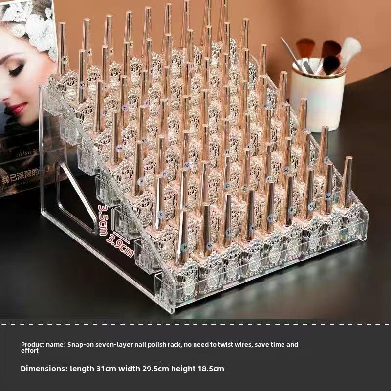 Transparent Multi-layer Nail Polish & Lipstick Display Stand and Storage Rack