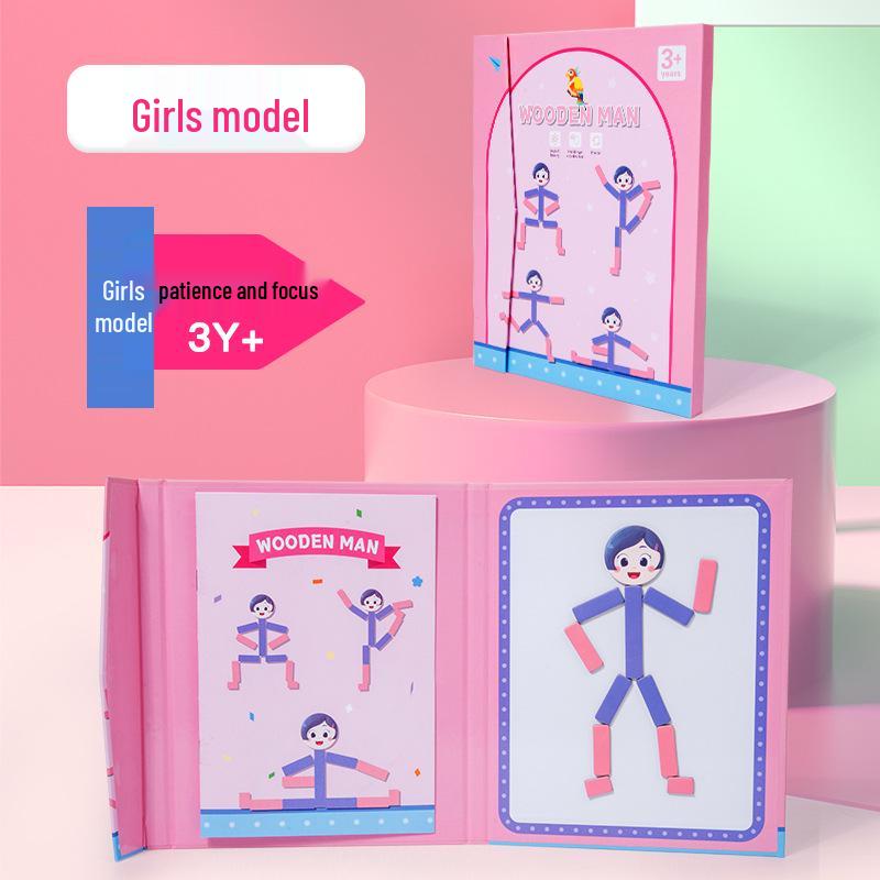 Flexible Bamboo Limbs Wooden Man Puzzle: Kids' Early Education Toy