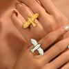 Stainless Steel Flying Dove Ring - European & American Trendy Jewelry