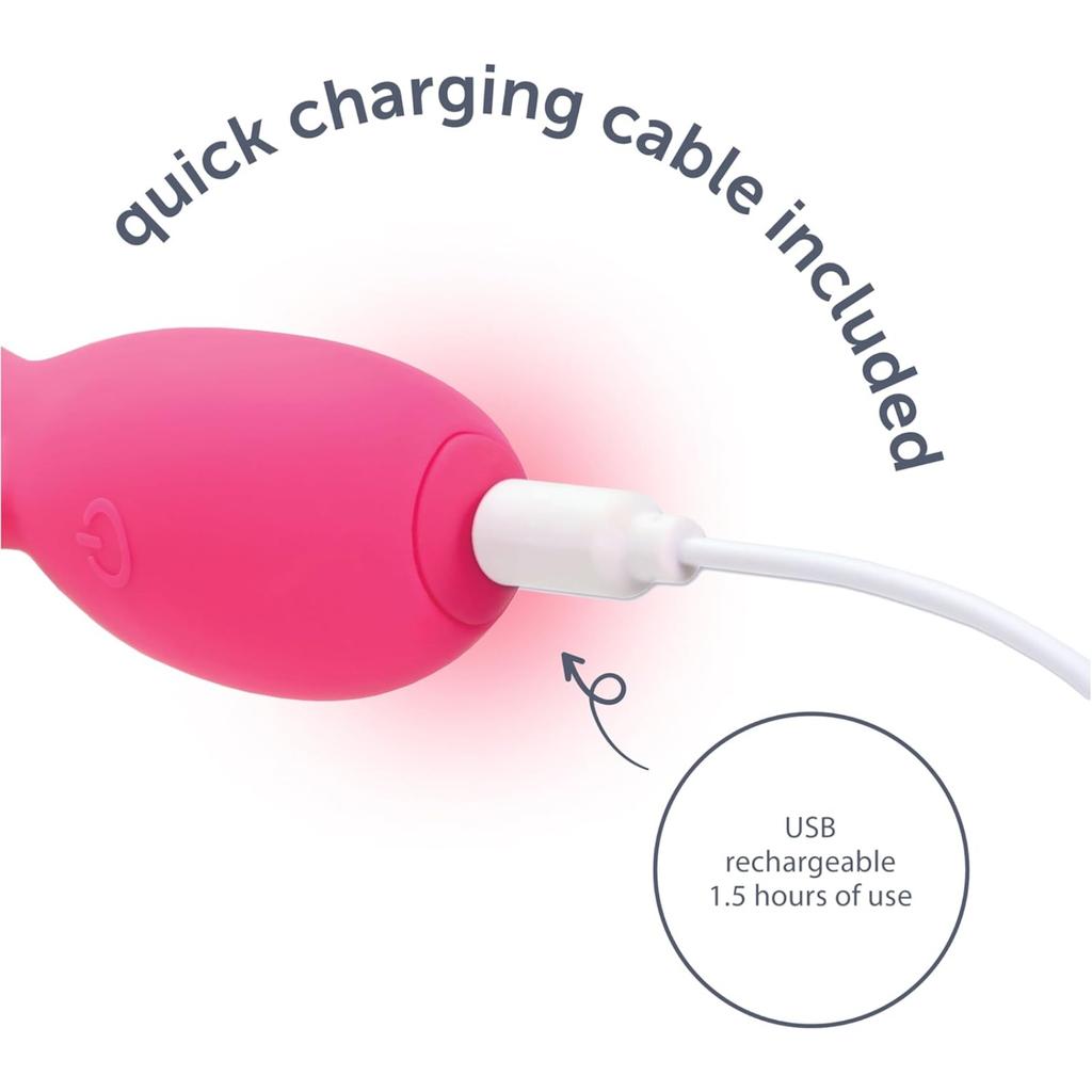 Dual Rabbit Vibrator Personal Massager, 10 Vibration Settings, Body-Safe Silicone, Waterproof, USB Rechargeable, for Women and Men